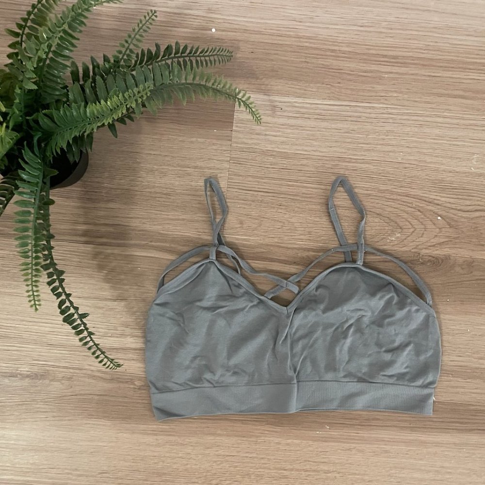 StitchFix Gray Bralette, M